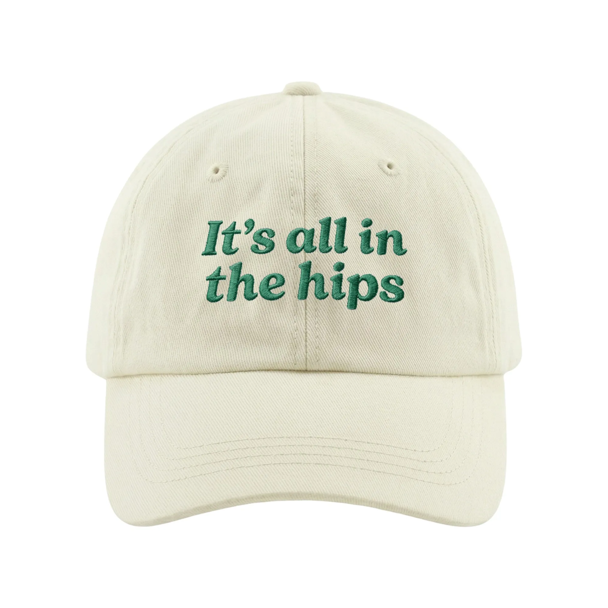 IT'S ALL IN THE HIPS BEIGE DAD HAT