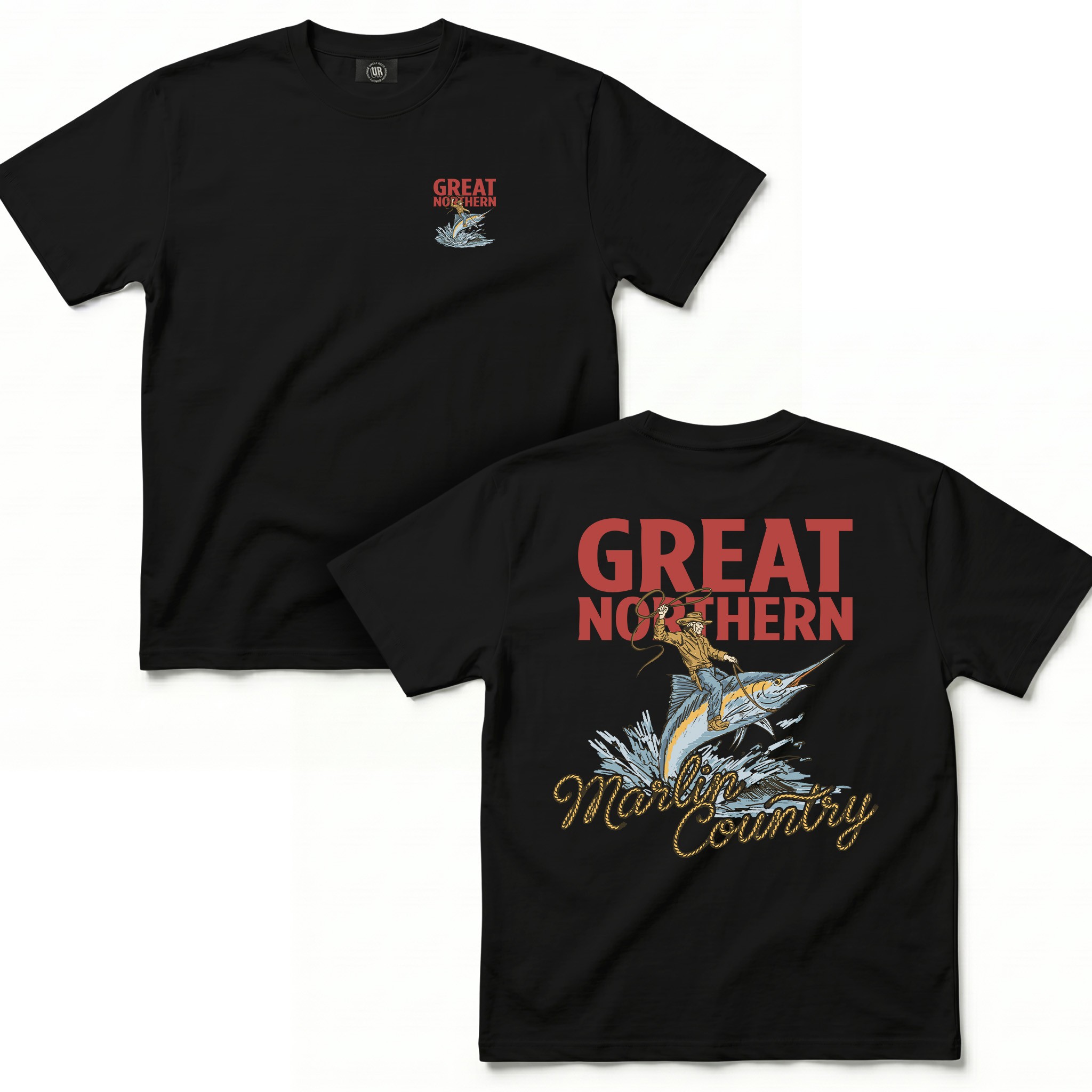 MARLIN COUNTRY FRONT & BACK BLACK TEE MARLIN COUNTRY FRONT & BACK BLACK TEE