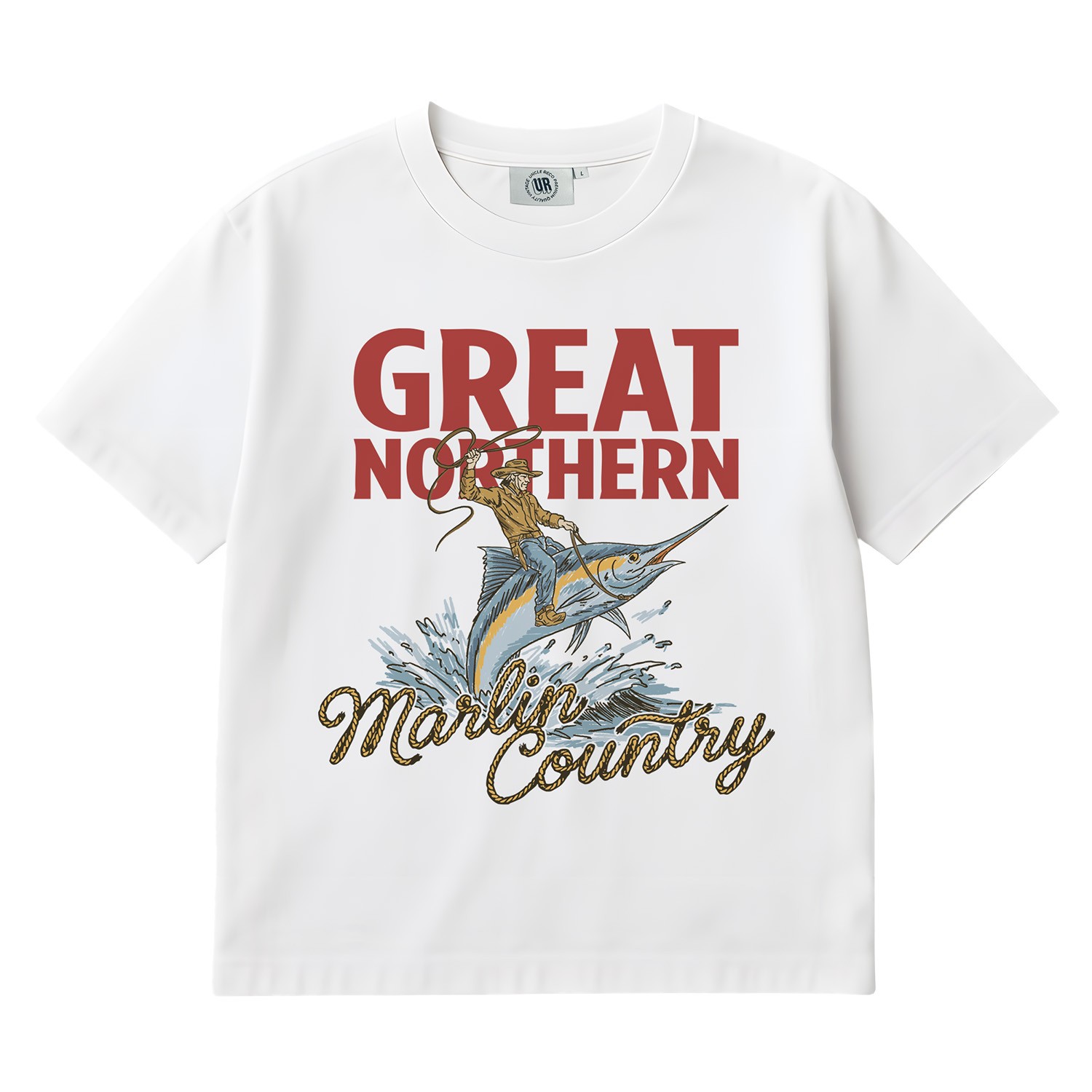 MARLIN COUNTRY WHITE TEE, Marlin Country White T-Shirt MARLIN COUNTRY WHITE TEE, Marlin Country White T-Shirt