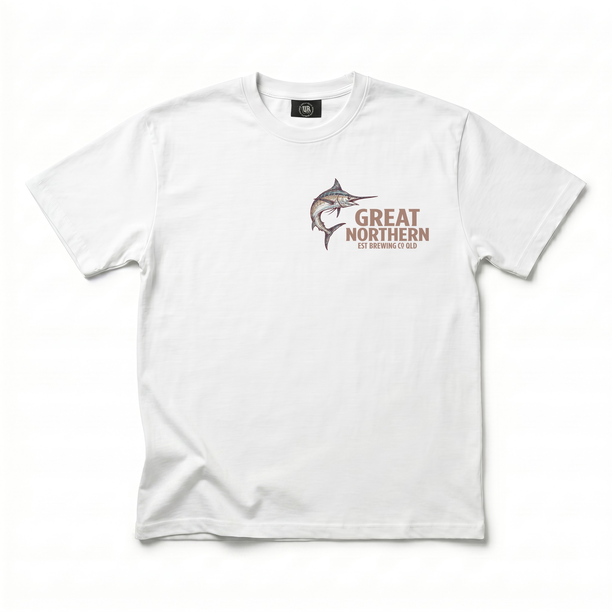 JUMPING MARLIN FRONT & BACK WHITE TEE