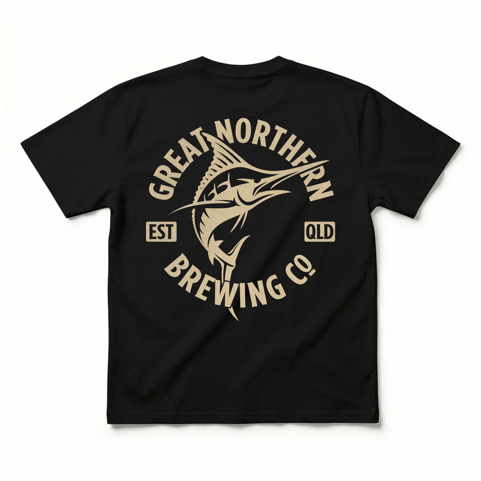 GREAT NORTHERN CIRCLE LOGO FRONT & BACK BLACK TEE