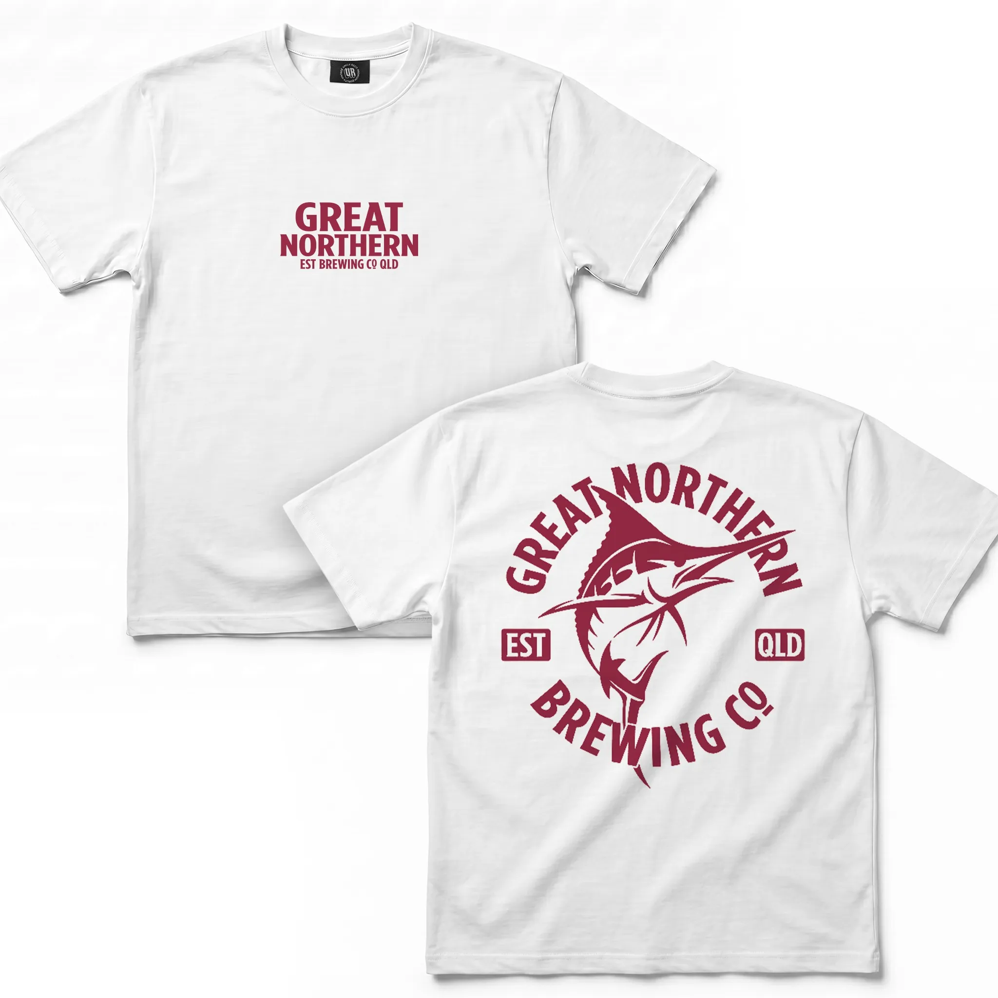 GREAT NORTHERN CIRCLE LOGO FRONT & BACK WHITE TEE GREAT NORTHERN CIRCLE LOGO FRONT & BACK WHITE TEE