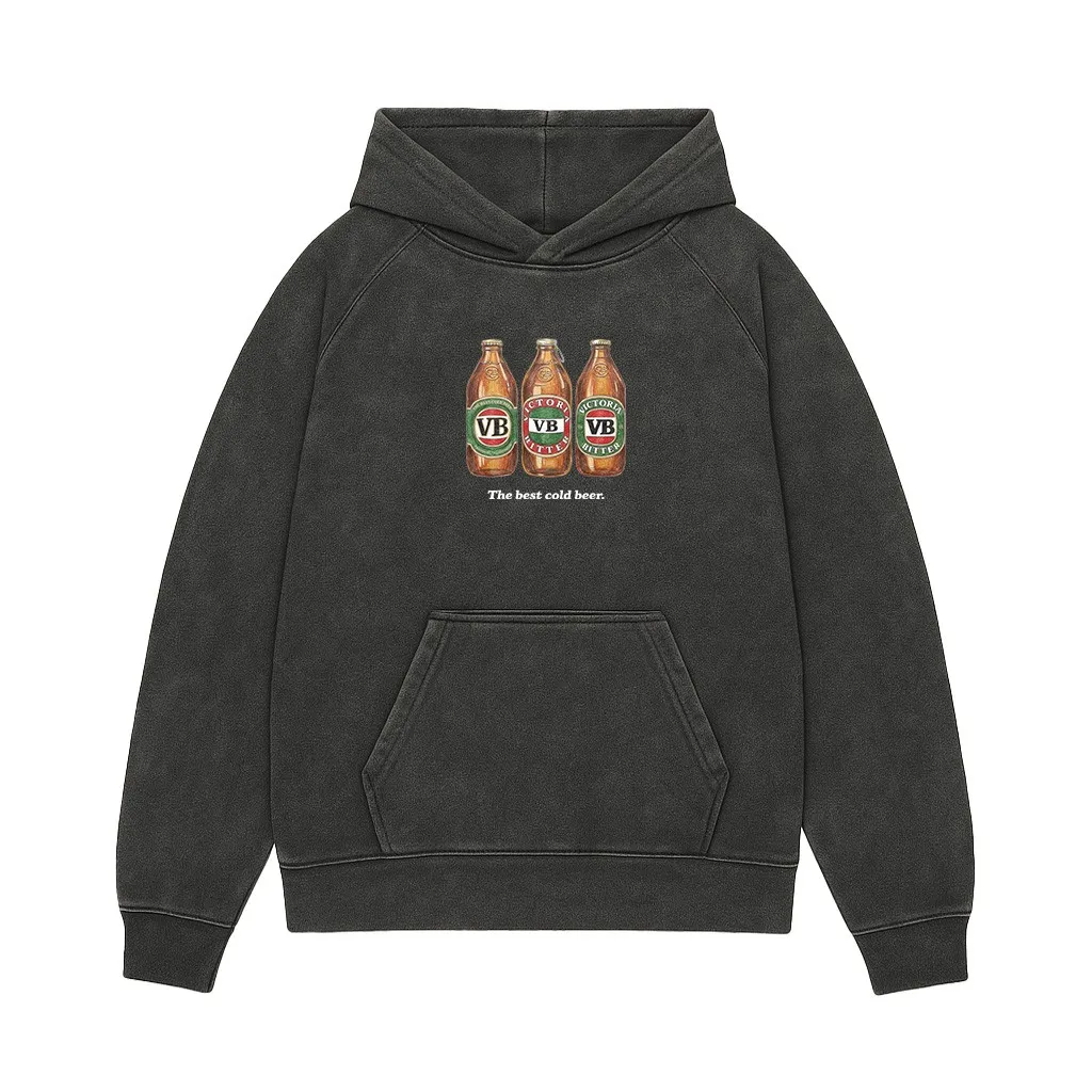 THE BEST COLD BEER VINTAGE BLACK HOODIE THE BEST COLD BEER VINTAGE BLACK HOODIE