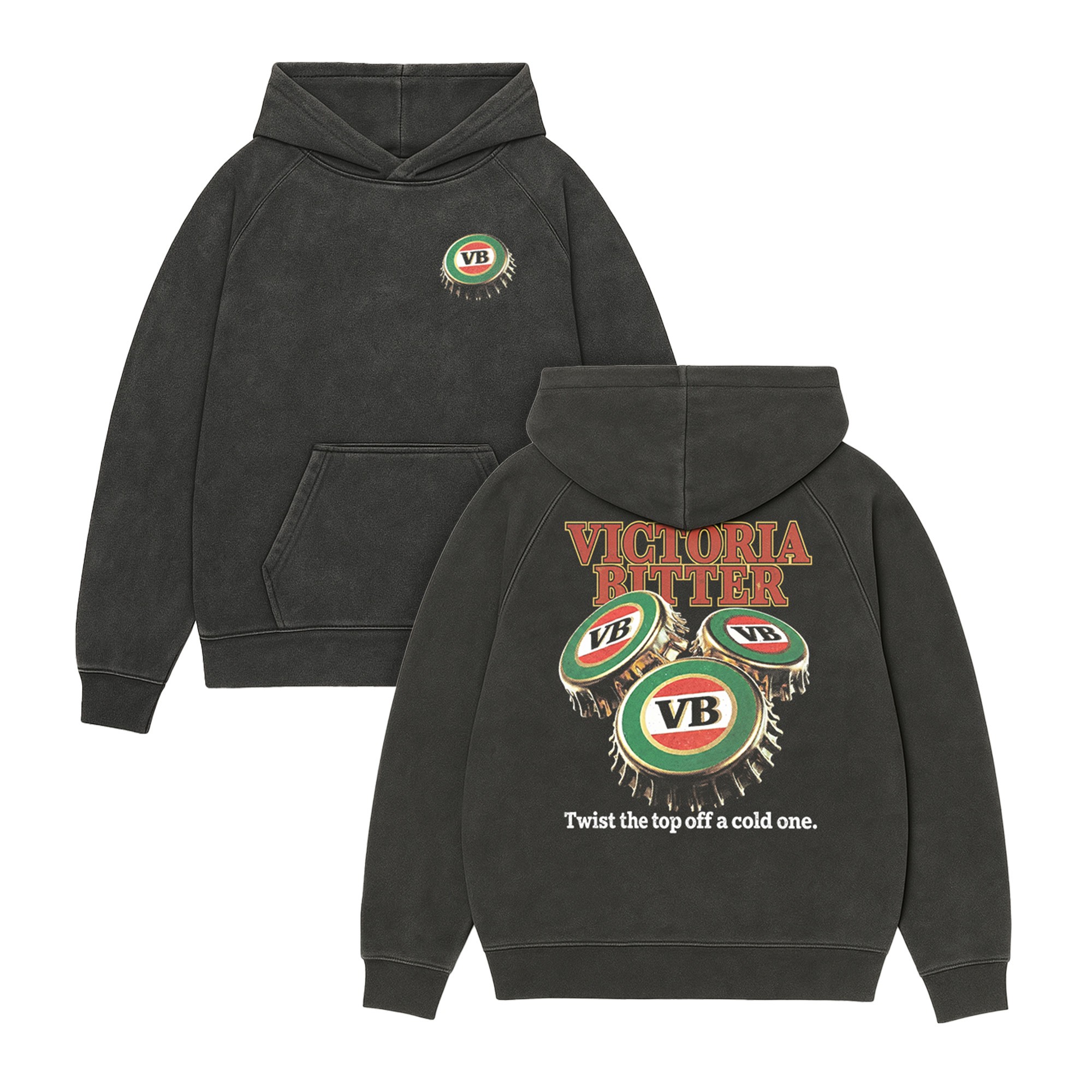 TWIST THE TOP OFF VINTAGE FRONT & BACK BLACK HOODIE TWIST THE TOP OFF VINTAGE FRONT & BACK BLACK HOODIE