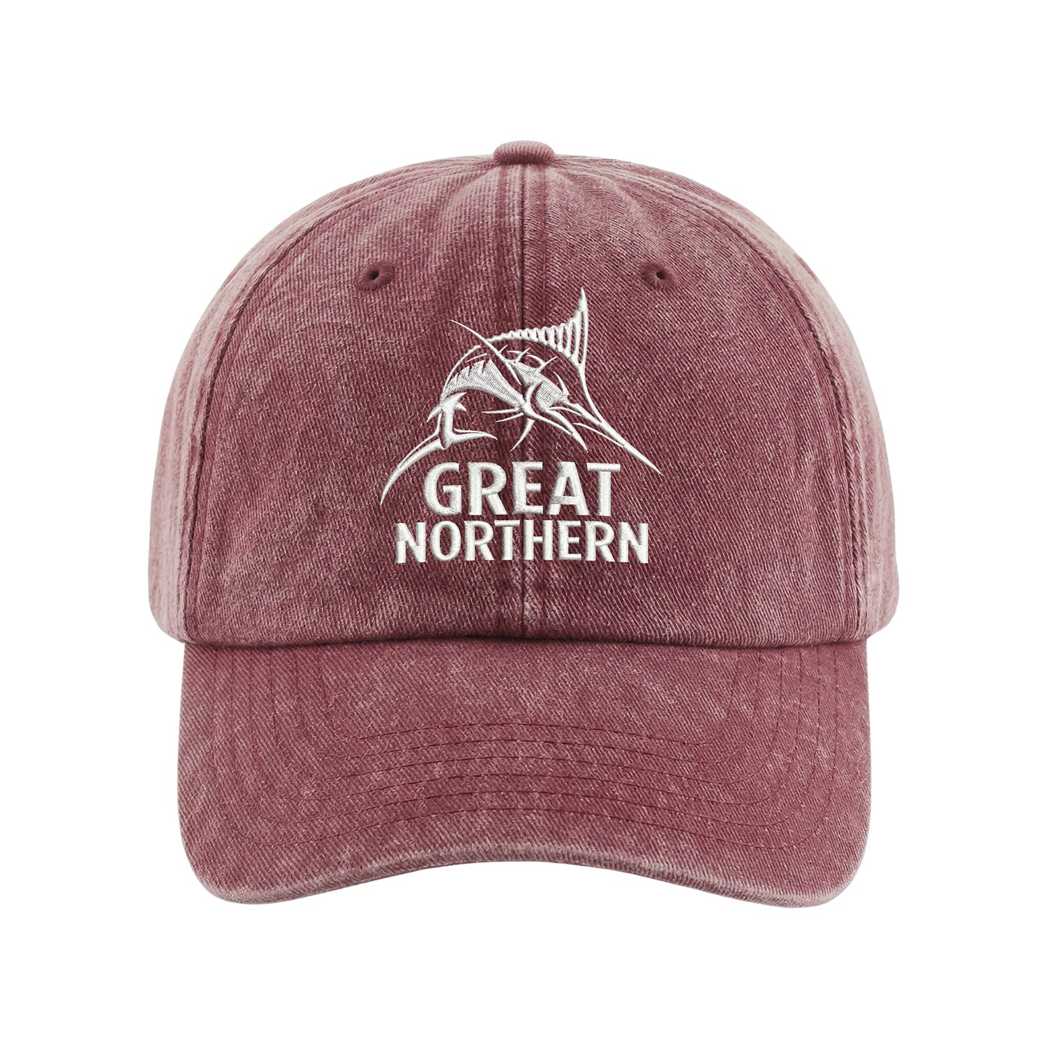 GREAT NORTHERN WASHED RED DAD HAT