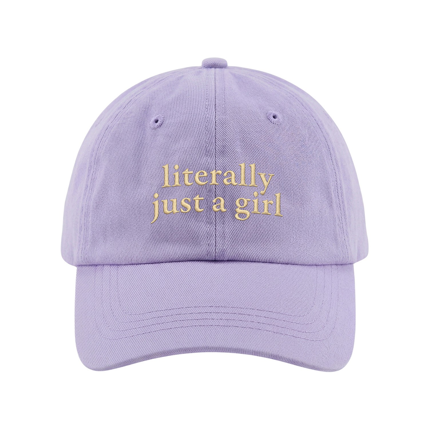 LITERALLY JUST A GIRL LAVENDER DAD HAT LITERALLY JUST A GIRL LAVENDER DAD HAT