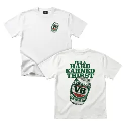 HARD EARNED THIRST FRONT & BACK WHITE TEE