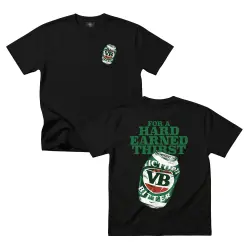 HARD EARNED THIRST FRONT & BACK BLACK TEE