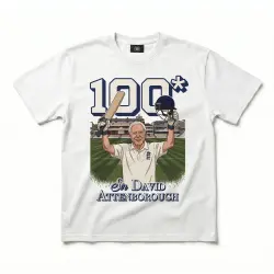 NOT OUT ATTENBOROUGH WHITE TEE