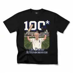 NOT OUT ATTENBOROUGH BLACK TEE