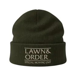 LAWN AND ORDER MOSS GREEN BEANIE
