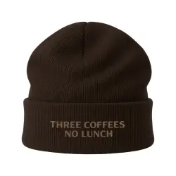 THREE COFFEES NO LUNCH CHOCOLATE BEANIE