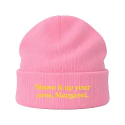 SHOVE IT MARGARET CLASSIC PINK BEANIE