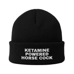 KETAMINE POWERED BLACK BEANIE