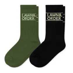 2 PACK LAWN AND ORDER SOCKS