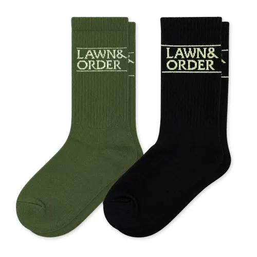 2 PACK LAWN AND ORDER SOCKS