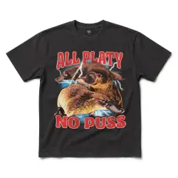 VINTAGE ALL PLATY NO PUSS T-SHIRT