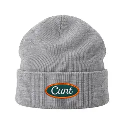 CUNT HEATHER GREY BEANIE