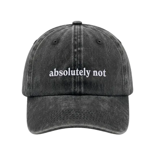 ABSOLUTELY NOT BLACK WASHED DAD HAT