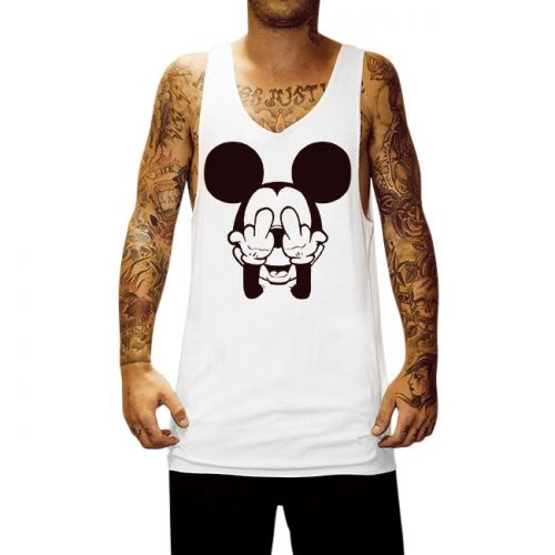 FINGERS WHITE SINGLET