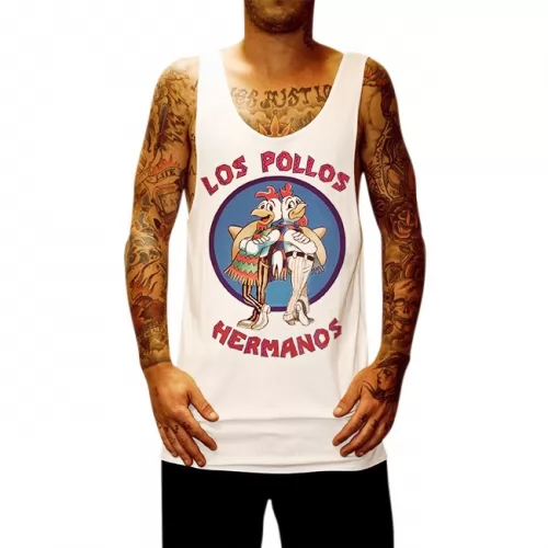 LOS POLLOS WHITE SINGLET