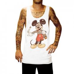 STONED MOUSE WHITE SINGLET