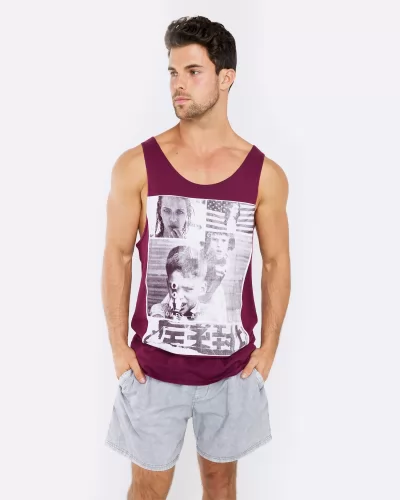 COMES AND GOES MAROON SINGLET