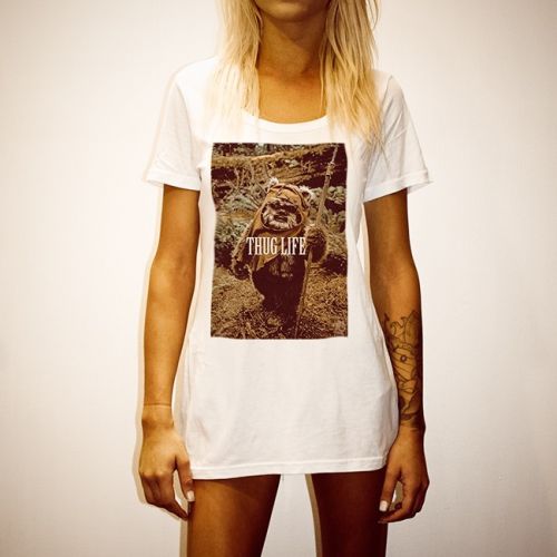 EWOK THUG LIFE WHITE TEE