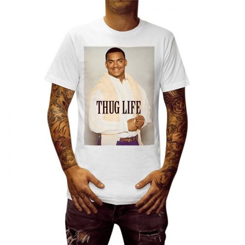 CARLTON THUG LIFE WHITE TEE