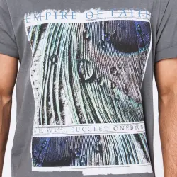 PEACOCK DARK GREY TEE