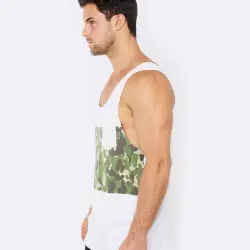 FIND ME IN THE WOODS WHITE SINGLET