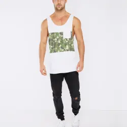 FIND ME IN THE WOODS WHITE SINGLET