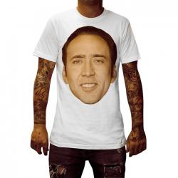 CAGE FACE ON WHITE TEE