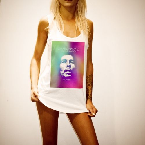HAZED OUT WOMENS WHITE SINGLET