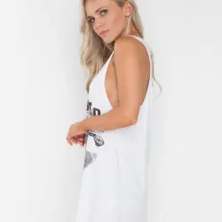 WHISPERS WOMENS WHITE SINGLET