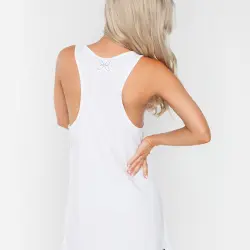 WHISPERS WOMENS WHITE SINGLET