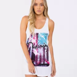 DREAMING EMOTION WHITE SINGLET