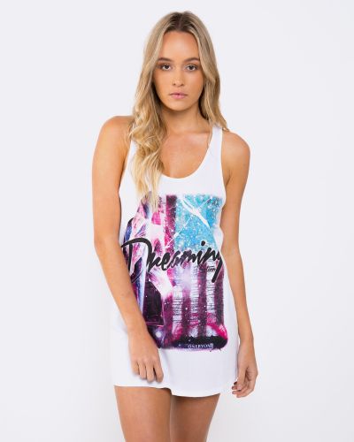 DREAMING EMOTION WHITE SINGLET