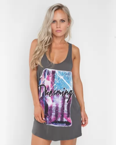 DREAMING EMOTION DARK GREY SINGLET