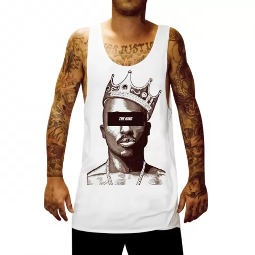THE KING WHITE SINGLET