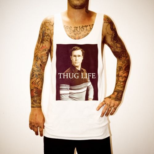 WILL THUG LIFE WHITE SINGLET