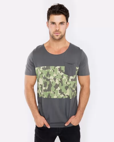 FIND ME IN THE WOODS GREY TEE