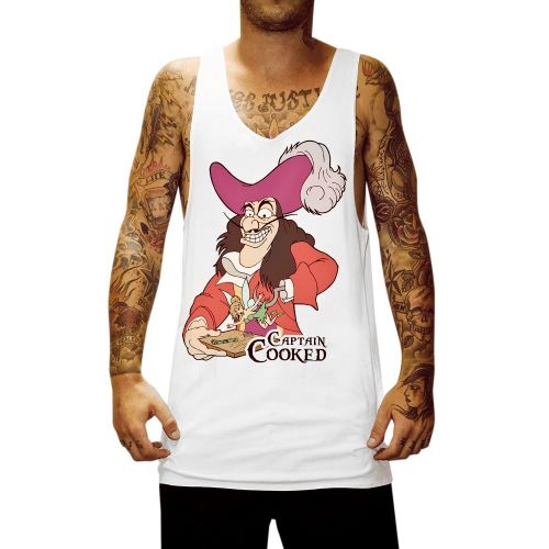 CAPTAIN COOKED WHITE SINGLET