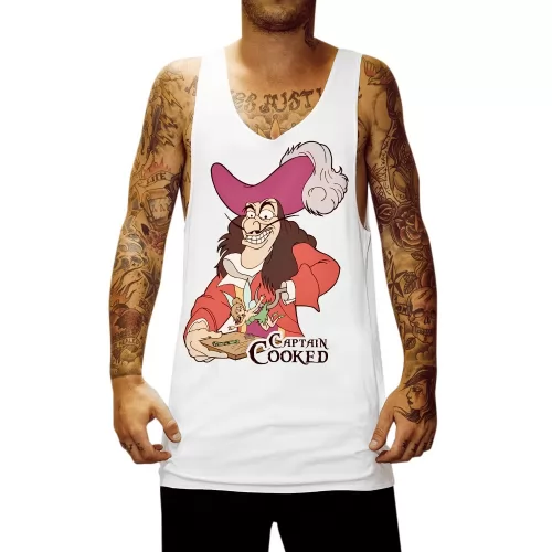 CAPTAIN COOKED WHITE SINGLET