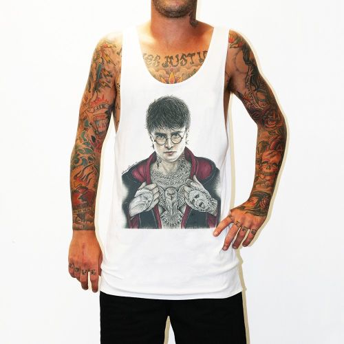 HARRY POTTER WHITE SINGLET