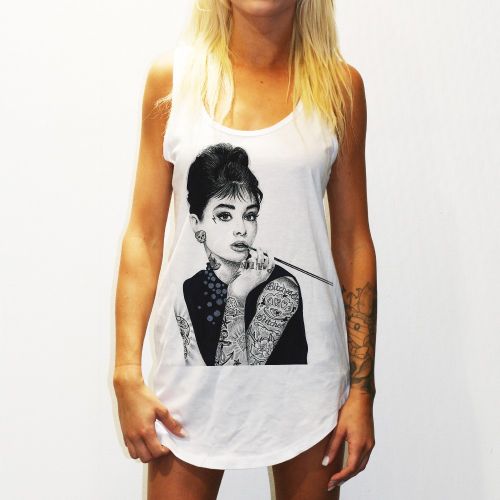 WOMENS HEPBURN WHITE SINGLET