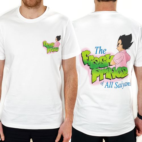 FRESH PRINCE OF SAIYANS FRONT AND BACK TEE DBZ