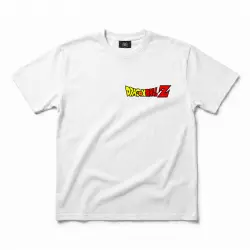 Z FIGHTERS FRONT AND BACK WHITE TEE DBZ