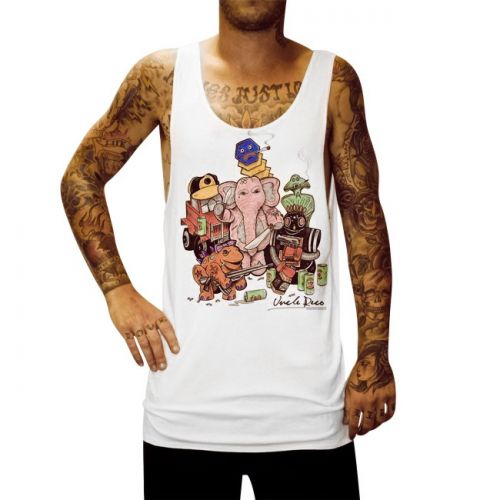 THUG JOHNSON WHITE SINGLET