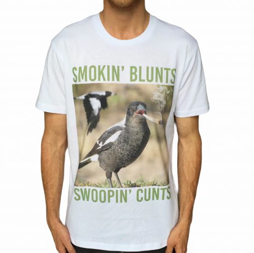 SWOOPIN WHITE TEE